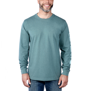 Carhartt Arbeitsshirt sleeve logo t-shirt Sea Pine Heather S