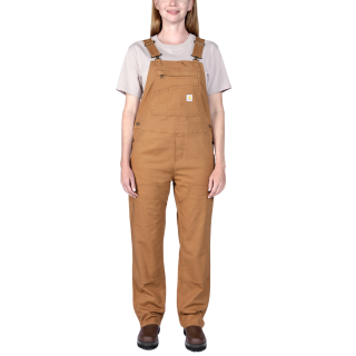 Carhartt Damen Latzhose relaxed fit denim bib Braun XS