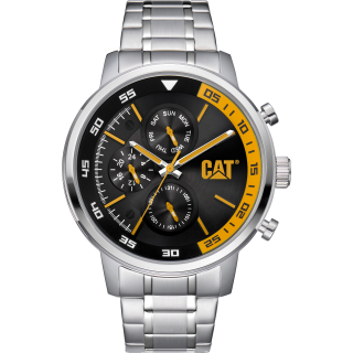 CAT Uhr Sail MULT Edelstahl Schwarz/Gelb 46mm 100m