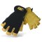 CAT fingerlose Handschuhe aus Leder Gel-gepolstert Gelb