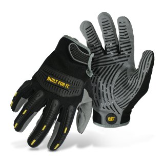 CAT Handschuhe aus Synthetik mit Silikon-Griff Schwarz/Grau