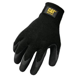 CAT Handschuhe aus Baumwolle mit Latex Handfläche Schwarz