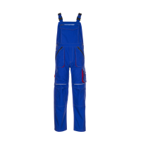 Planam Basalt Latzhose kornblumenblau/rot 24