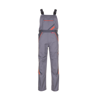 Planam Visline Latzhose zink/orange/schiefer 24