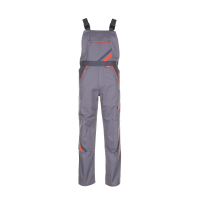 Planam Visline Latzhose zink/orange/schiefer 24