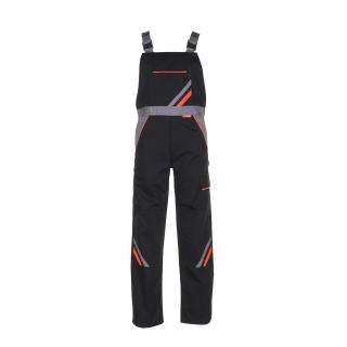 Planam Visline Latzhose schwarz/orange/zink 24