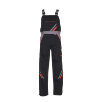 Planam Visline Latzhose schwarz/orange/zink 24