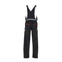 Planam Visline Latzhose schwarz/orange/zink 24