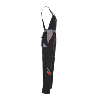 Planam Visline Latzhose schwarz/orange/zink 24