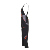 Planam Visline Latzhose schwarz/orange/zink 24