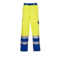 Planam Major Protect Bundhose warngelb/kornblumenblau