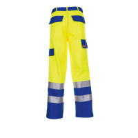 Planam Major Protect Bundhose warngelb/kornblumenblau