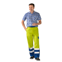 Planam Major Protect Bundhose warngelb/kornblumenblau