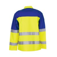 Planam Major Protect Jacke 1-lagig warngelb/kornblumenblau