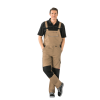 Planam Canvas 320 Latzhose khaki/schwarz 24