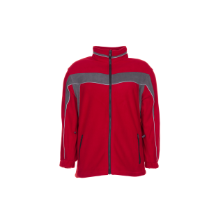 Planam Plaline Fleecejacke rot/schiefer XS