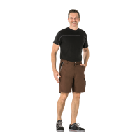 Planam Canvas 320 Shorts braun/schwarz S