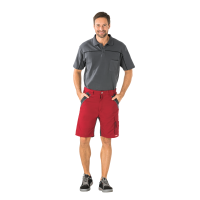 Planam Plaline Shorts rot/schiefer XS