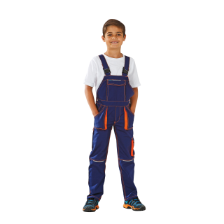 Planam Junior Latzhose marine/orange 86/92