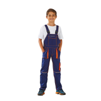 Planam Junior Latzhose marine/orange 86/92