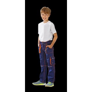 Planam Junior Bundhose marine/orange 86/92