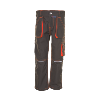 Planam Junior Bundhose oliv/orange 86/92