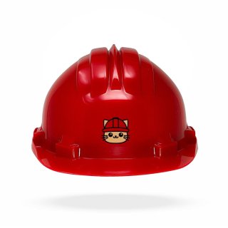 TAMS® Kinderhelm - Drehverschluss Rot Katze