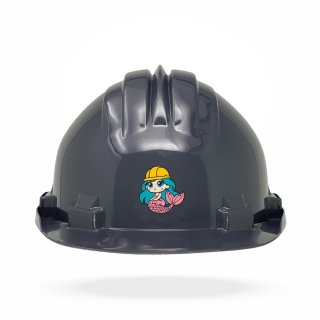 TAMS® Kinderhelm - Drehverschluss Grau Meerjungfrau