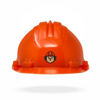 TAMS® Kinderhelm - Drehverschluss Orange Hund