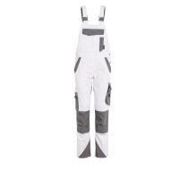 Planam Norit Damen Latzhose weiß/zink 34