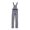 Planam Highline Latzhose zink/kornblumenblau/rot 24