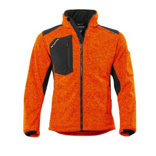 Qualitex Strick-Fleecejacke "protectano" orange XS