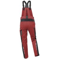 Qualitext Latzhose "iND" grau/rot 24