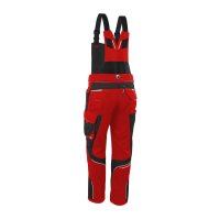 Grizzlyskin Latzhose "IRON" rot/schwarz S42