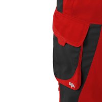 Grizzlyskin Latzhose "IRON" rot/schwarz S42