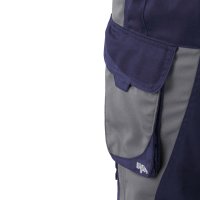 Grizzlyskin Latzhose "IRON" marine/grau S42