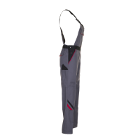 Planam Highline Damen Latzhose schiefer/schwarz/rot 34