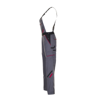 Planam Highline Damen Latzhose schiefer/schwarz/rot 34