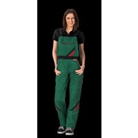 Planam Highline Damen Latzhose grün/schwarz/rot 34