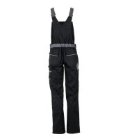 Planam Highline Damen Latzhose schwarz/schiefer/zink 34