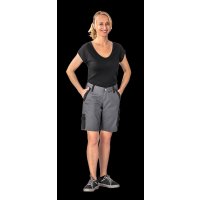 Planam Norit Damen Shorts schiefer/schwarz XS