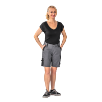 Planam Norit Damen Shorts schiefer/schwarz XS