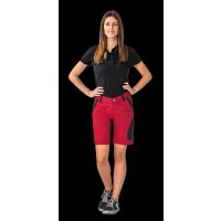 Planam Norit Damen Shorts rot/schwarz XS