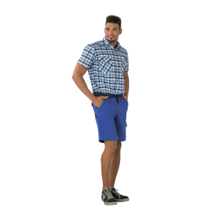 Planam Highline Shorts blau/marine/zink XS