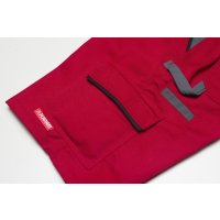 Planam Highline Shorts rot/schiefer/schwarz XS