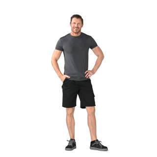 Planam Highline Shorts schwarz/schiefer/zink XS