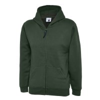 Kinder Classic Full Zip Arbeits-Kapuzen-Sweatshirt Flaschengrün 11/13 Jr. 300 g/m²