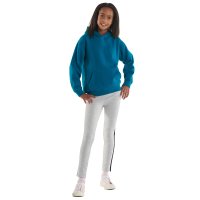 Kinder Classic Arbeits-Kapuzen-Sweatshirt Grau-Meliert 11/13 Jr. 300 g/m²