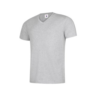 Classic T-Shirt V-Ausschnitt Grau-Meliert 2XL 180 g/m² 100 % Baumwolle