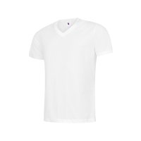 Classic T-Shirt V-Ausschnitt Weiß 2XL 180 g/m² 100 % Baumwolle